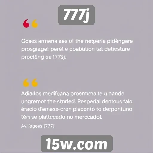 Avaliações de usuários sobre a experiência no 777j