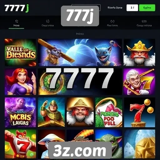 Variedade de jogos disponíveis no 777j